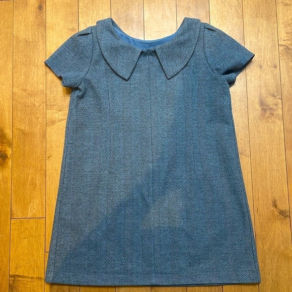 Birds of North America Millerbird dress 12 blue herringbone twill shortsleeve - Picture 12 of 13
